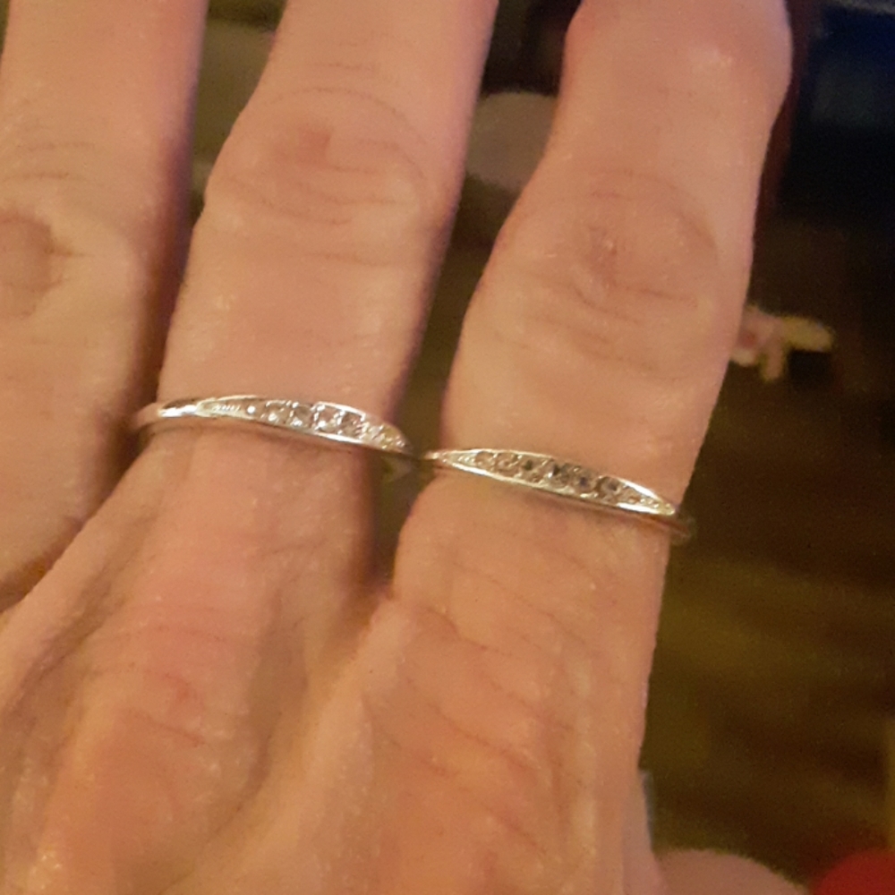 SOLD Sterling plated wedding bands.